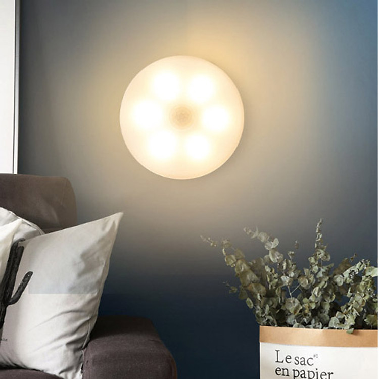 Đèn led cảm ứng 6 bóng sạc pin, ứng dụng phong phú: đèn ngủ, đèn trần, đèn tủ