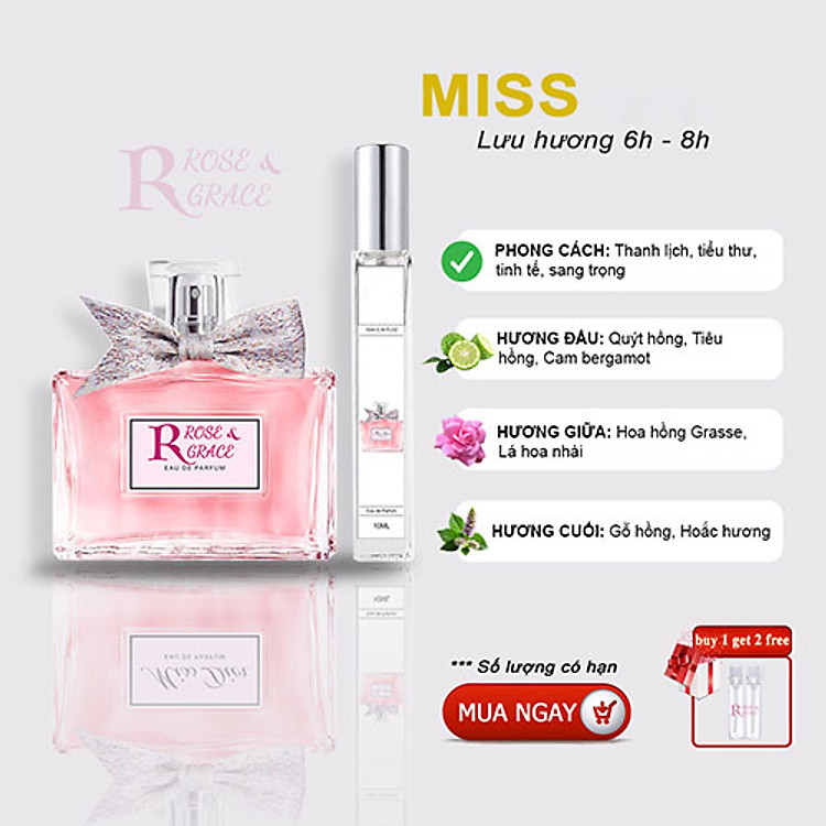 [Auth - 10ml] Nước Hoa Nữ Miss D.o.r chiết 10ml - Hương Trẻ Trung, Lôi Cuốn, Quyến Rũ
