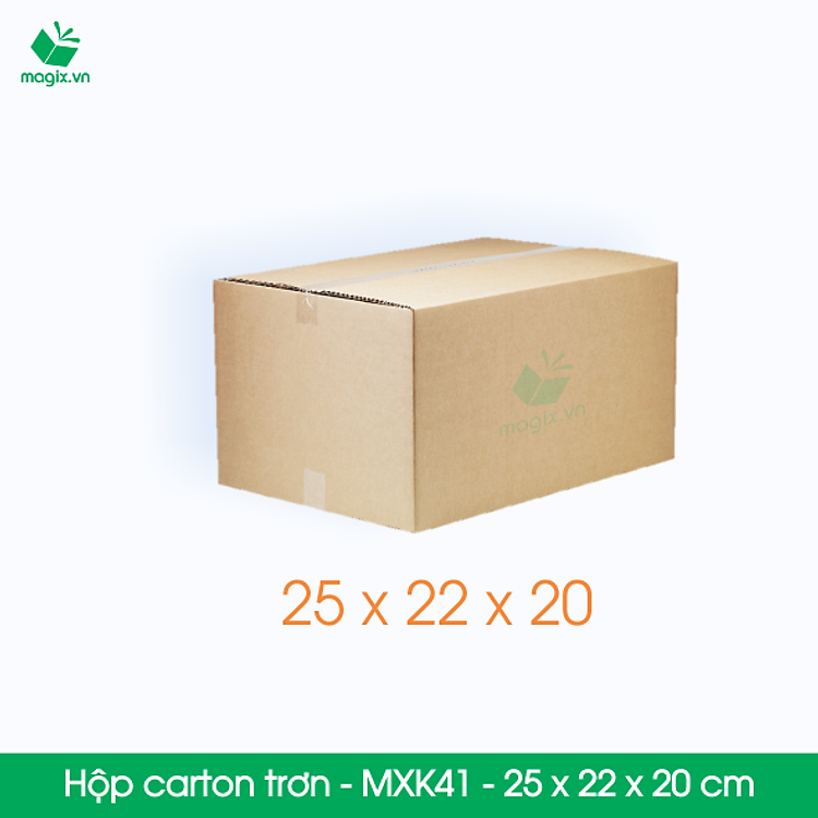 Thùng Hộp Carton MXK41 (25x22x20 cm) – 100 chiếc