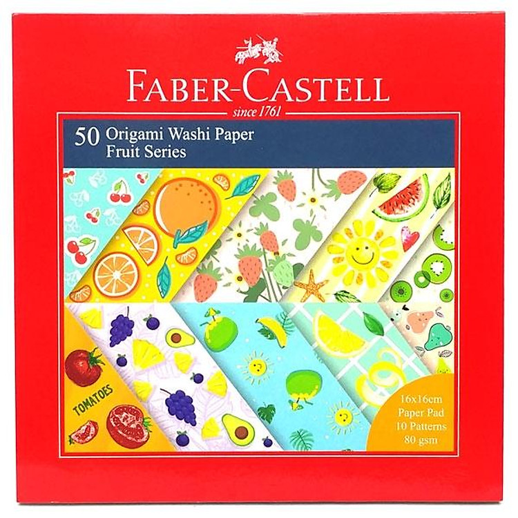 Giấy Nghệ Thuật Origami Washi – Fruit – Faber-Castell 171517 (50 tờ)