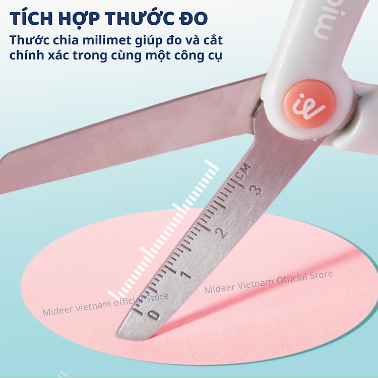 Kéo Thủ Công Cắt Giấy An Toàn Mideer (Màu xanh) - Ảnh 7
