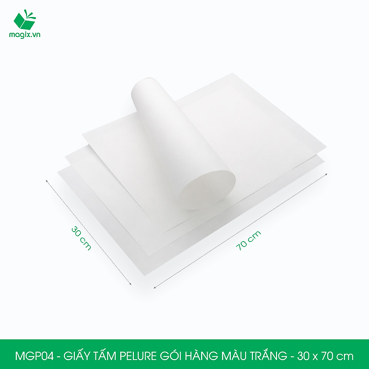 Giấy Pelure trắng 30x70 cm (100 tấm) - Ảnh 2