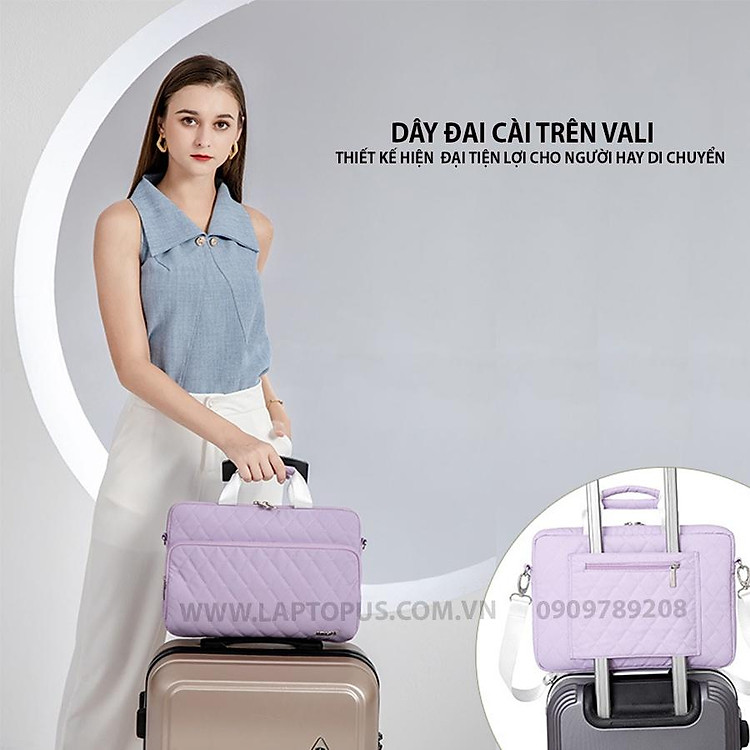 Túi Cặp Chống Sốc Chống Trầy Laptop Đệm Lót Dầy Mịn (Mẫu Quả Trám)