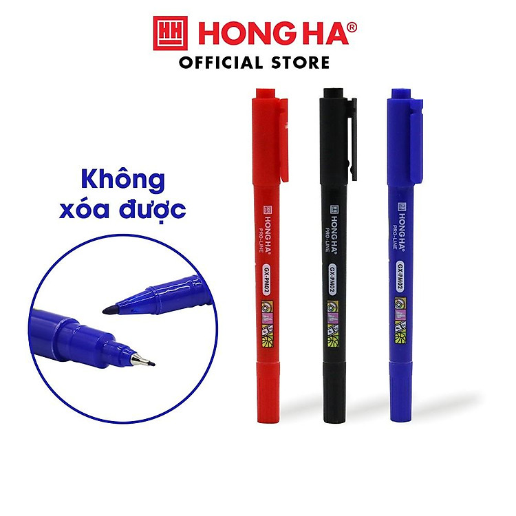 Bút lông dầu GX-PM02 (2 đầu) - Đỏ - Ảnh 2