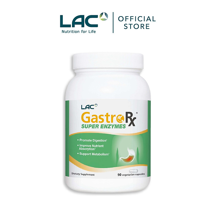 VIÊN UỐNG BỔ SUNG ENZYME HỖ TRỢ TIÊU HÓA LAC GASTRORX SUPER ENZYMES (90 VIÊN)