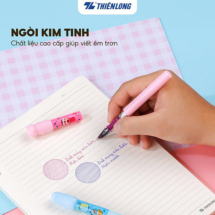 Bút máy Thiên Long (kèm 10 ống mực xóa)
