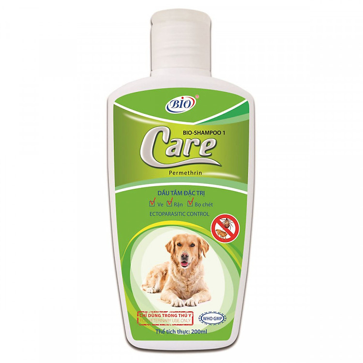 Dầu tắm trị bọ chét ve ghẻ cho chó - Biocare 200ml