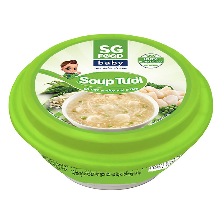 Soup Tươi Sò Điệp & Nấm Kim Châm SG Food (240g)