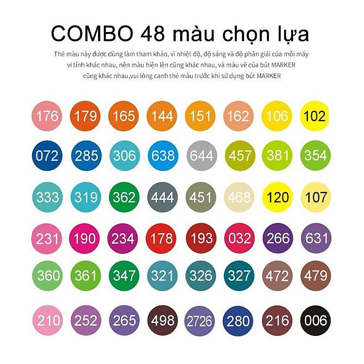 Bút Lông Nghệ Thuật Marker 2 Đầu (48 màu/hộp) - Ảnh 5
