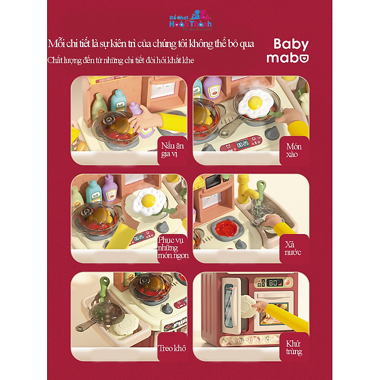 Mua Bộ đồ chơi nhà bếp 40cm - Hồng Chính hãng Ưu đãi - Hình ảnh 5
