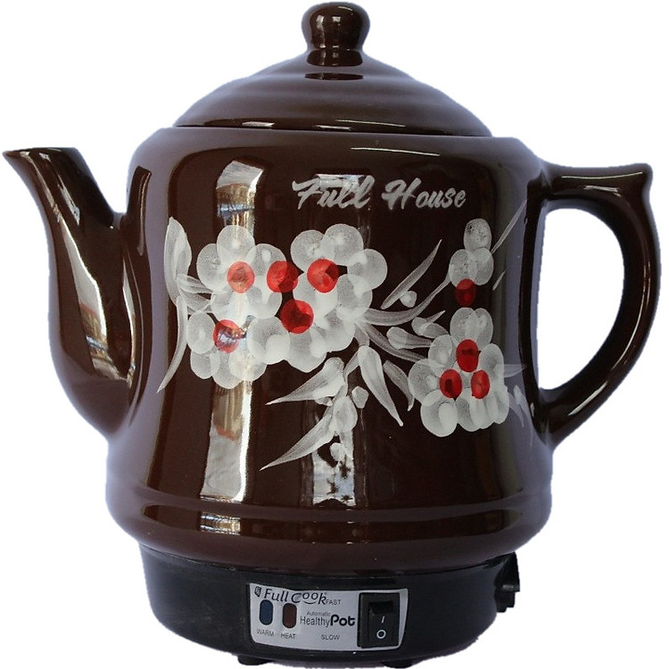 Ấm Siêu Sắc Thuốc Điện Tự Động Gốm Bát Tràng FullCook BT32 (3,2 lít) - Màu Ngẫu Nhiên - Chính Hãng
