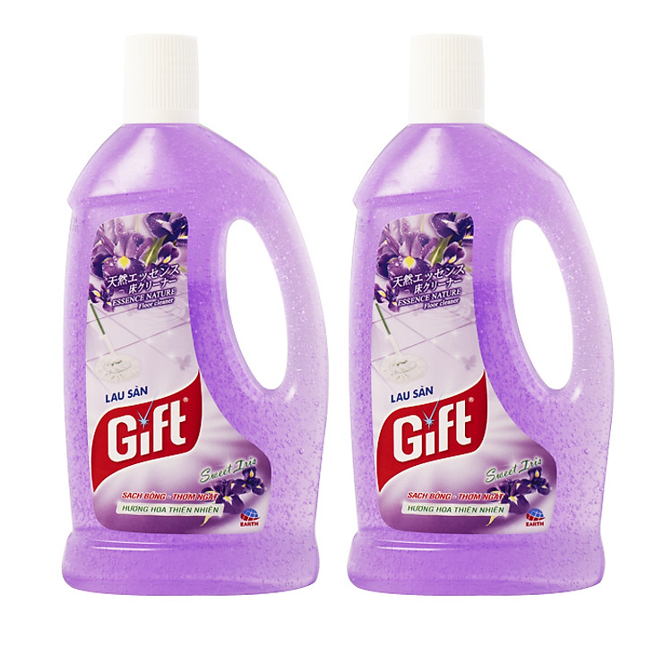 Lốc 2 Chai Lau sàn Gift Sweet Iris dạng chai 1L