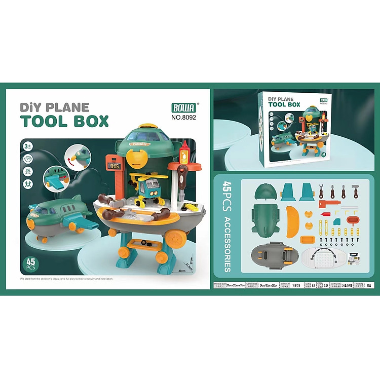 Đồ Chơi Máy Bay 2 Trong 1 Bowa Chính hãng Ưu đãi - Hình ảnh 3