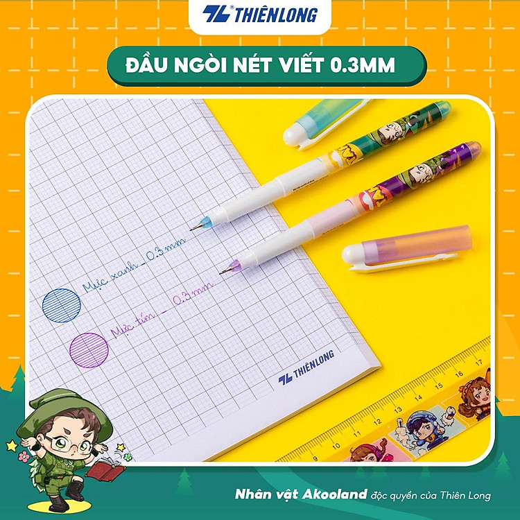 Bộ Bút Lông Kim Thiên Long FL-04 (5 chiếc) - Nét viết 0.3mm - Ảnh 7