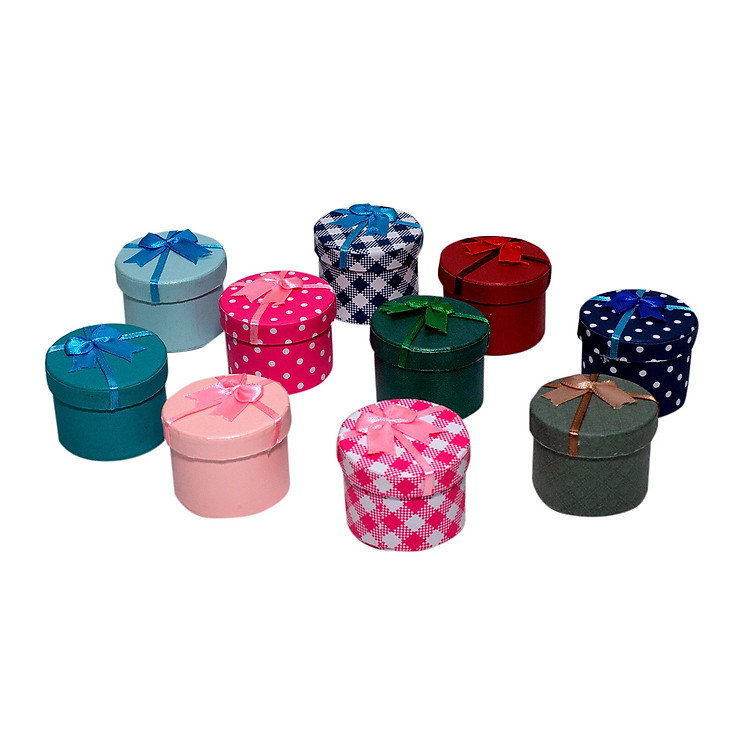Hộp Quà Tròn T001 (10 chiếc) – 4.5 x 3 cm