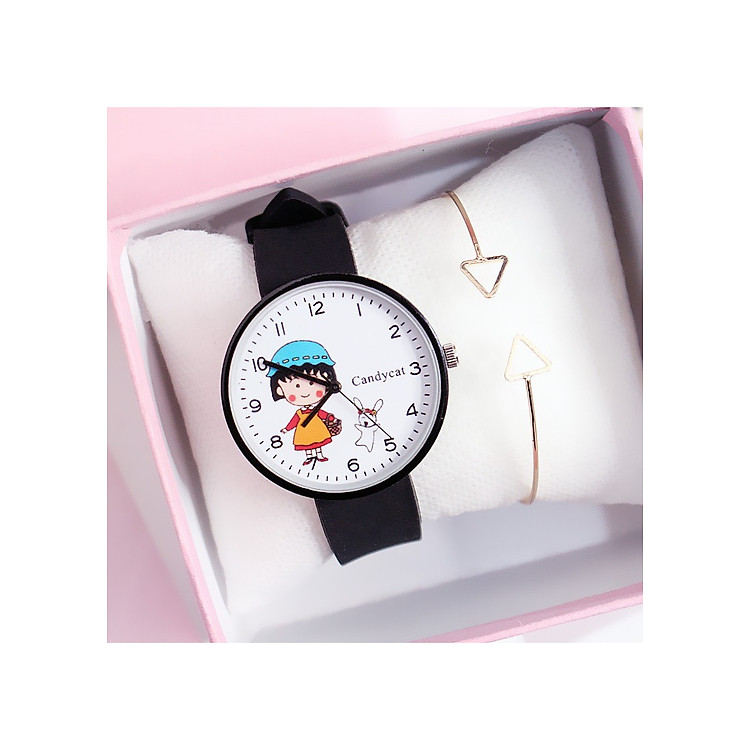 Đồng hồ nam nữ thời trang bé Maruko dây silicon nhiều màu cá tính ZO32