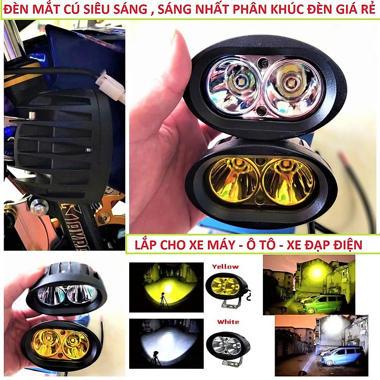 ĐÈN TRỢ SÁNG L2 XE MÁY Ô TÔ – MẮT CÚ SIÊU SÁNG, CHỐNG NƯỚC, PHONG CÁCH THỂ THAO