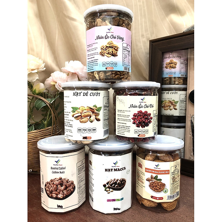 Hộp quà tặng gỗ 6 loại hạt cao cấp - Ảnh 3