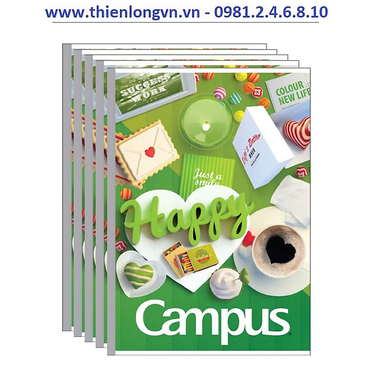 Vở kẻ ngang 80 trang B5 Campus NB-BGIF80 (5 quyển)