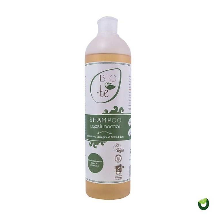 Dầu gội hữu cơ chiết xuất lô hội và hạt lanh 500ml - BIOCONTE
