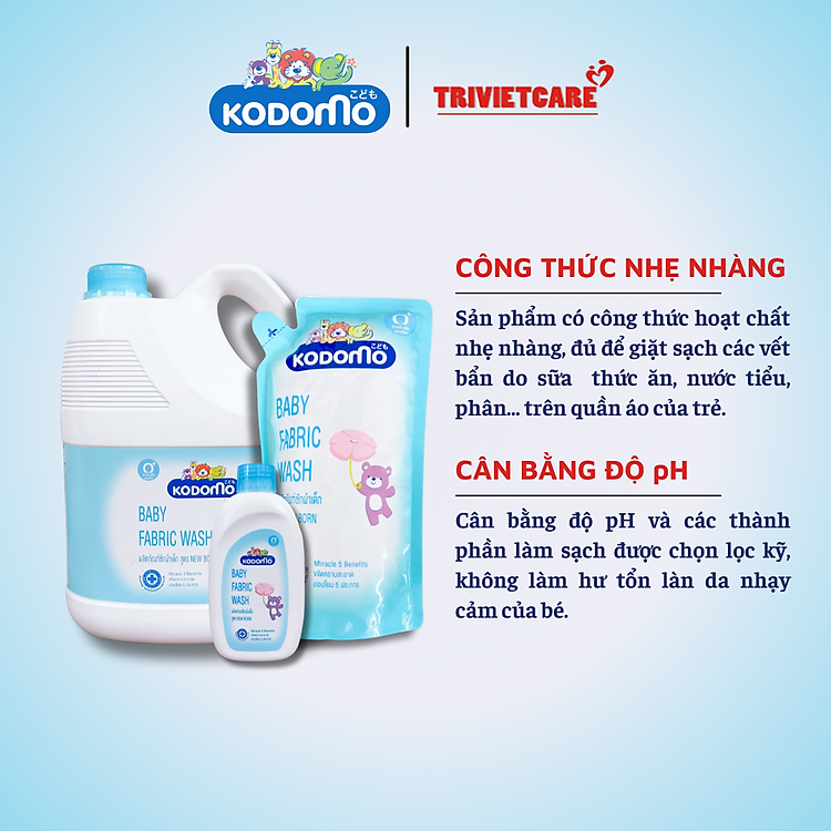 Dung dịch giặt xả Kodomo Newborn 200ml Chính hãng Giá rẻ - Hình ảnh 3
