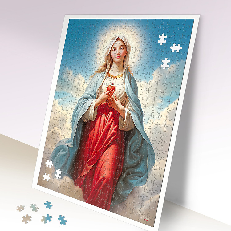 Tranh ghép hình 475 mảnh Đức Mẹ Maria Chính hãng Giá rẻ - Hình ảnh 2