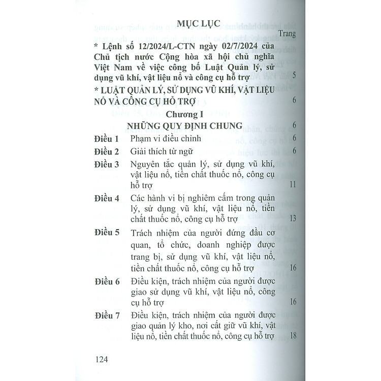 Luật Quản Lý, Sử Dụng Vu Khí, Vật Liệu Nổ Và Công Cụ Hỗ Trợ Năm 2024 - Ảnh 6