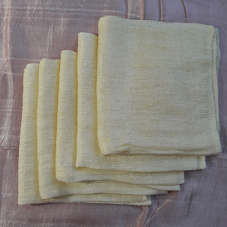 Khăn Mặt Tơ Tằm Thiên Nhiên Việt Nam 2 lớp (1 đôi)