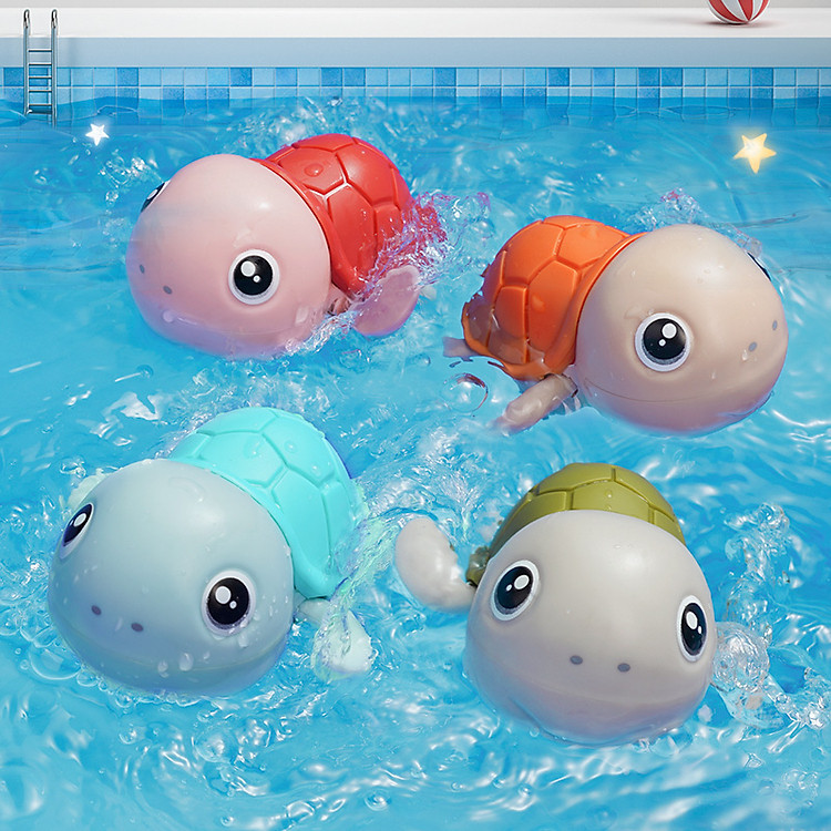 Set 4 Rùa Bơi - đồ chơi nhà tắm dễ thương cho bé, tặng kèm cho bé 1 bộ quần áo coton đẹp