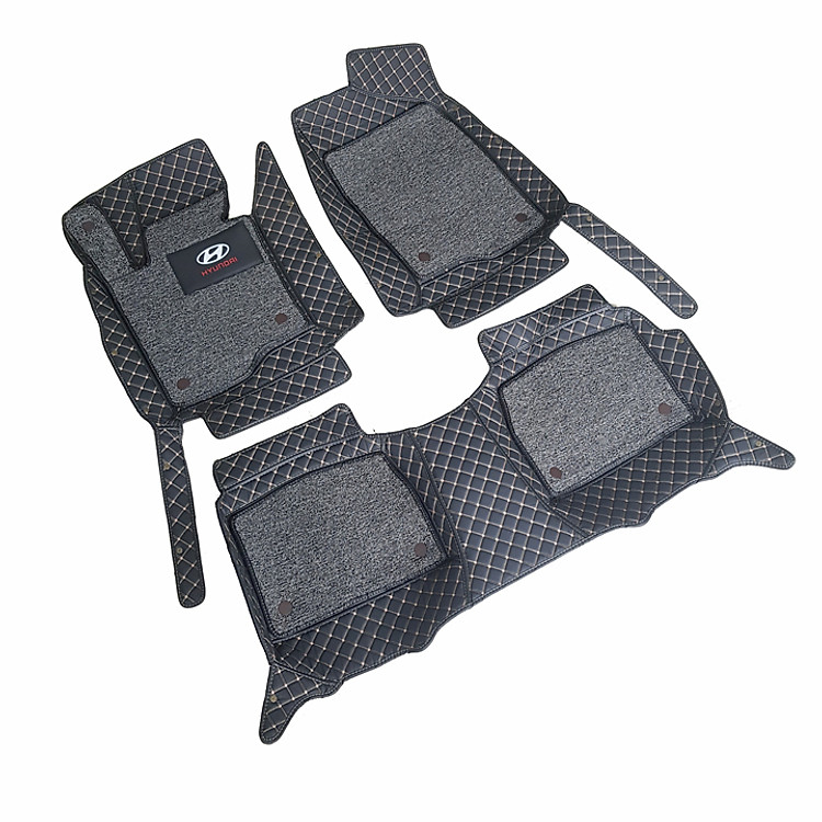 Thảm sàn, lót sàn Da 6D cao cấp dành cho xe Hyundai Sonata 2015-2019