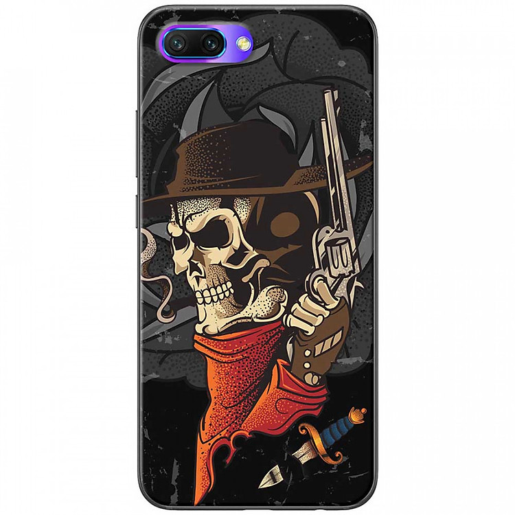 Ốp lưng dành cho Honor 10 mẫu Đầu lâu súng