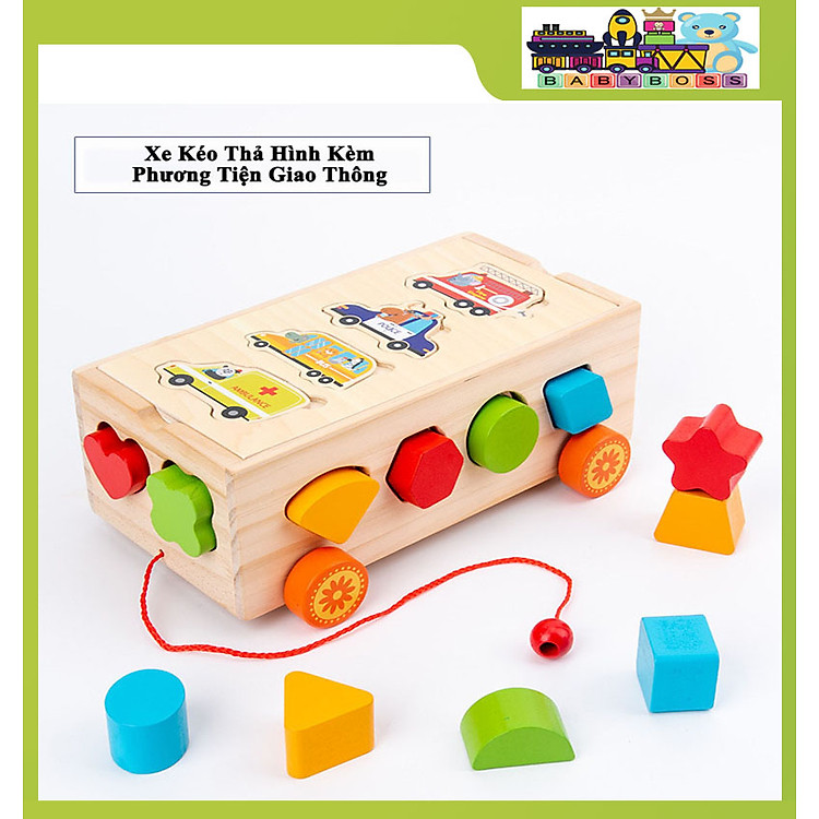 Xe Kéo Thả Hình Đồ Chơi Gỗ Chính hãng Giá rẻ