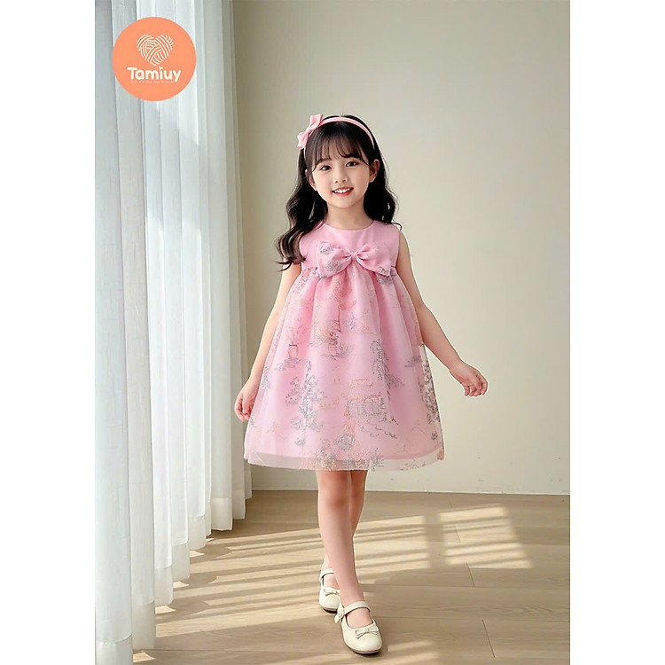 Đầm Búp Bê Hoạ Tiết Tamiuy Dành Cho Bé Gái Từ 10-40 kg