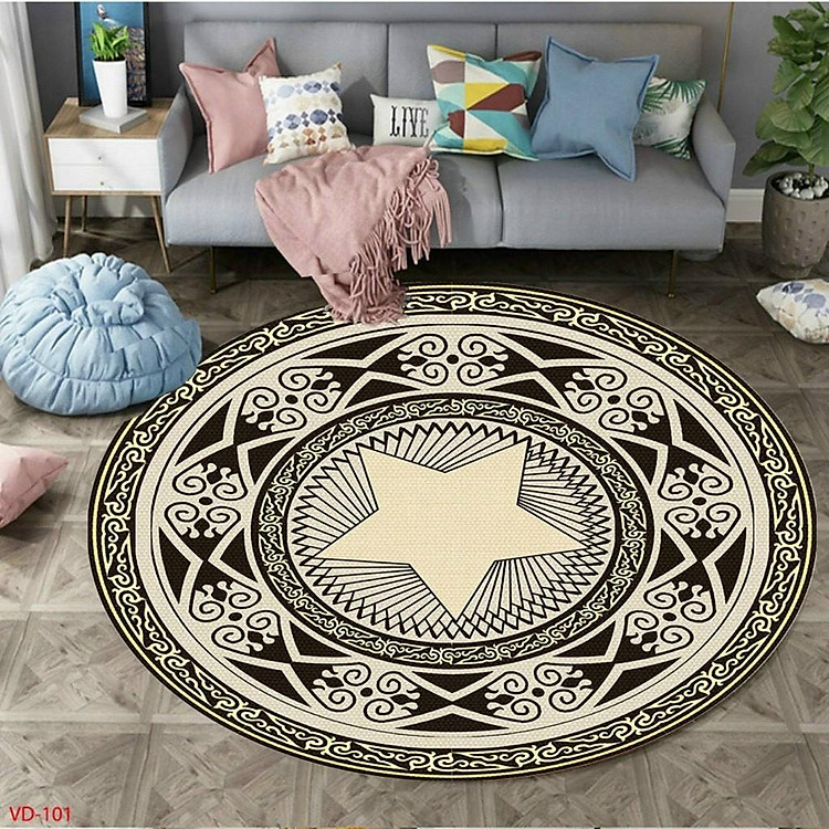 Thảm Bali Tròn 1m Công Nghệ In 3D Đẹp, Độc, Lạ PP3051