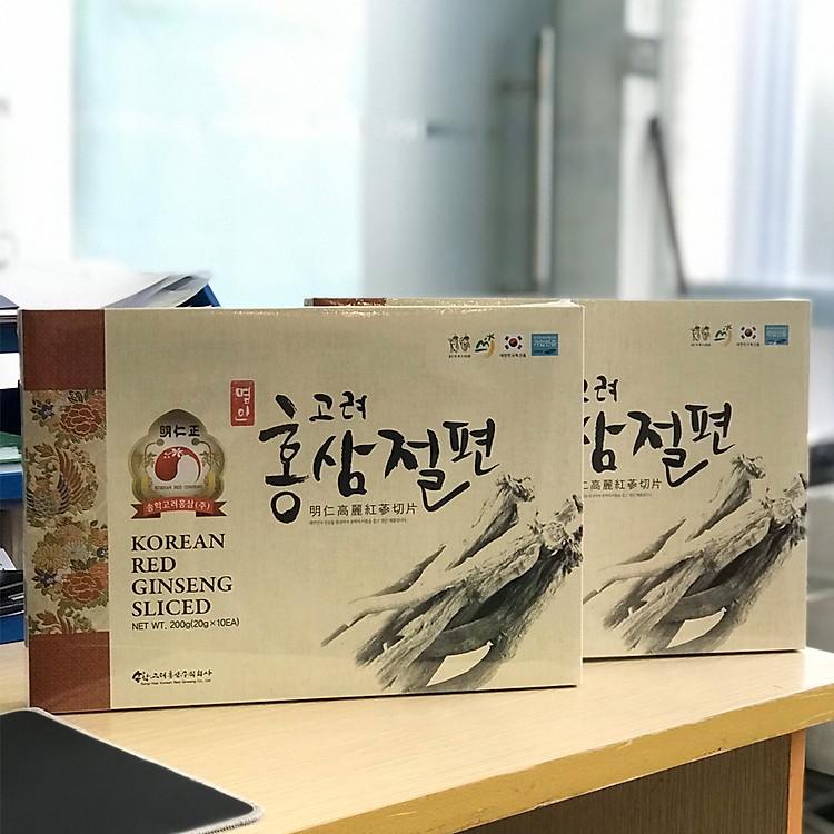 Combo 2 Hộp Hồng Sâm Thái Lát Tẩm Mật Myeong In Hàn Quốc - Myeong In Sliced Korean Red Ginseng