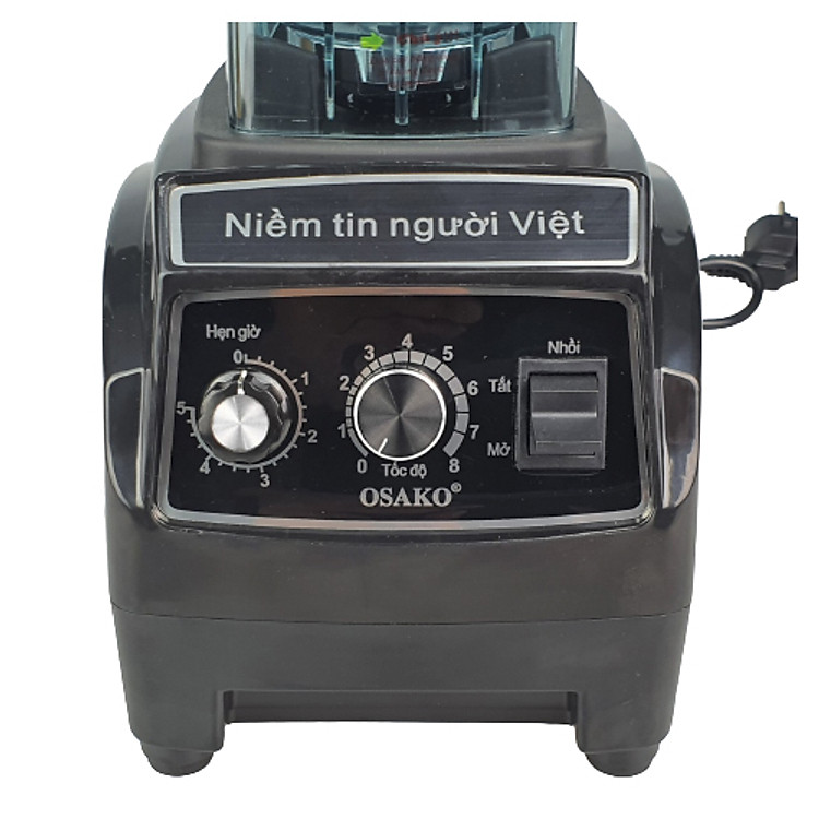Máy xay sinh tố công nghiệp công suất lớn Osako dao 6 lưỡi công suất 1800W, màu ngẫu nhiên-hàng chính hãng