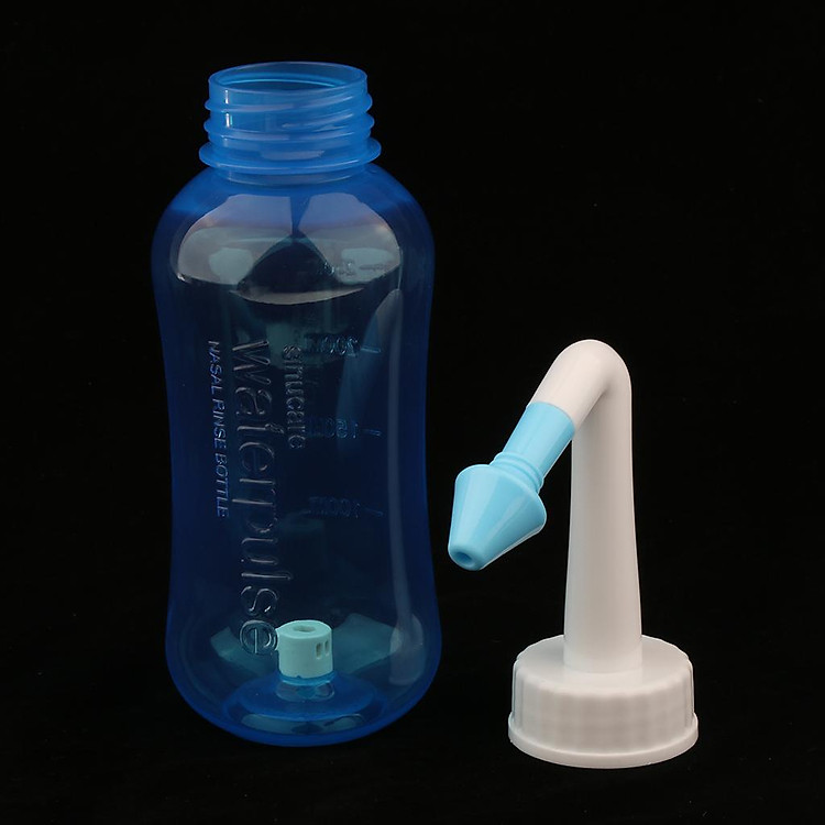 Bình rửa mũi Neti Pot cho Người lớn & Trẻ em Không chứa BPA 300 ML với 30 Gói muối rửa mũi và Nhiệt kế dán