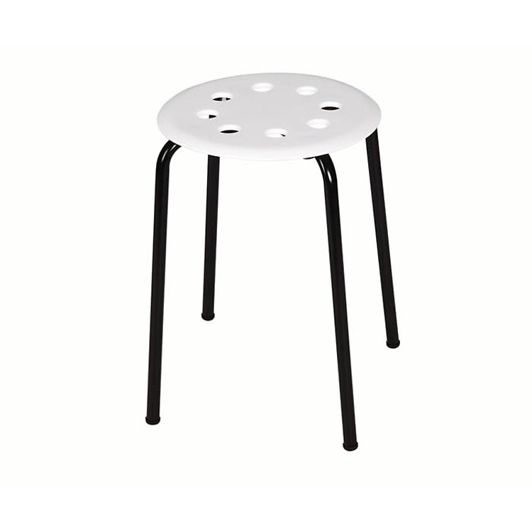 Ghế đôn tròn mặt nhựa, chân sắt sơn tĩnh điện cao cấp Song Long- màu ngẫu nghiên