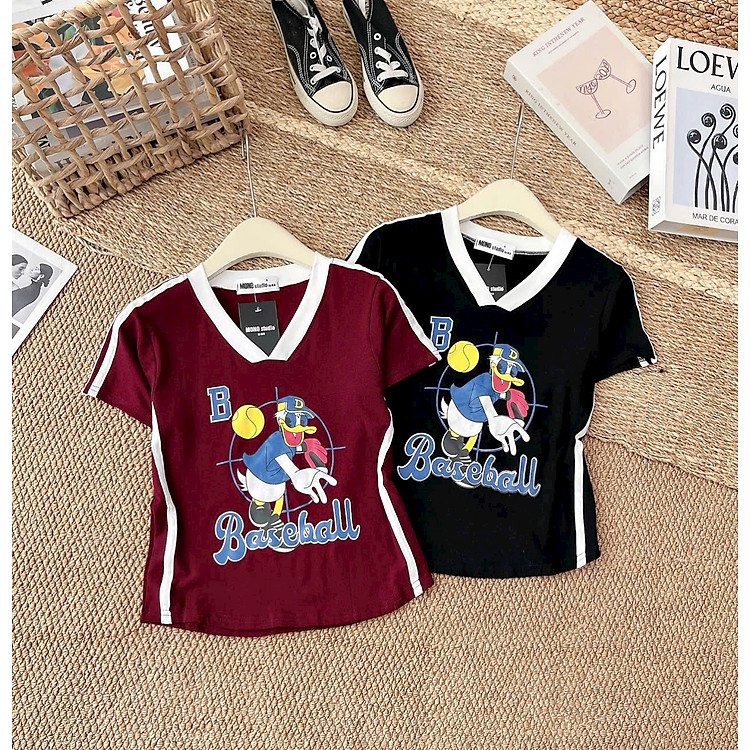 Áo Thời Trang Nữ BabyTee Thun Lạnh Mềm Mại Mẫu Vịt Donald Dễ Thương