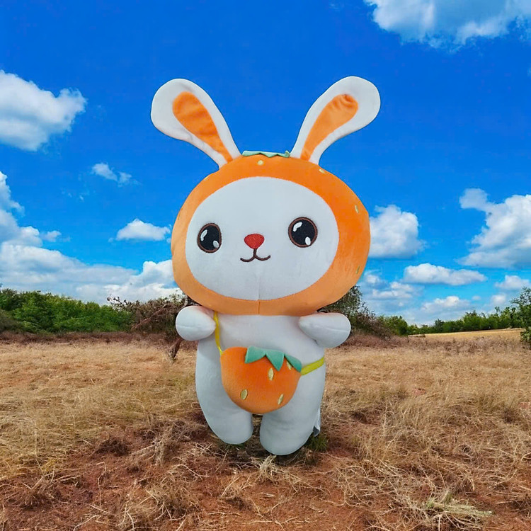 Gấu bông thỏ trái cây đeo túi 40cm Chính hãng Giá tốt - Hình ảnh 3