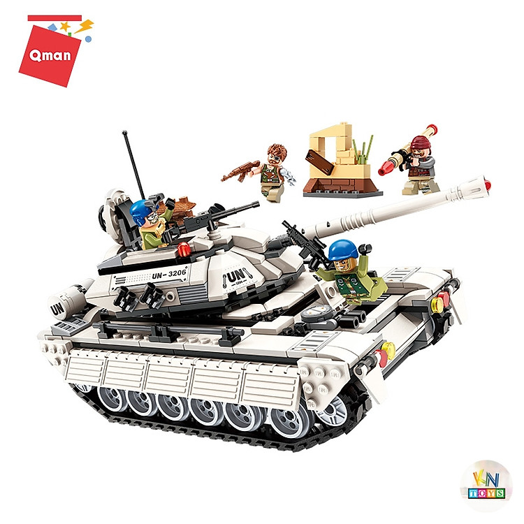 Đồ chơi lắp ráp Qman 3206 - Xe tăng Chính hãng Giá tốt - Hình ảnh 2