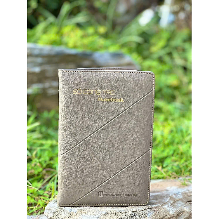 Sổ công tác bìa da (màu trắng sữa)