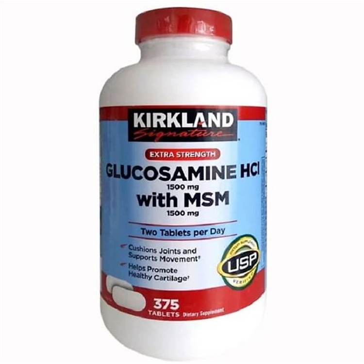 Viên Uống Hỗ Trợ Xương Khớp Kirkland Glucosamine HCL (375v) Mỹ