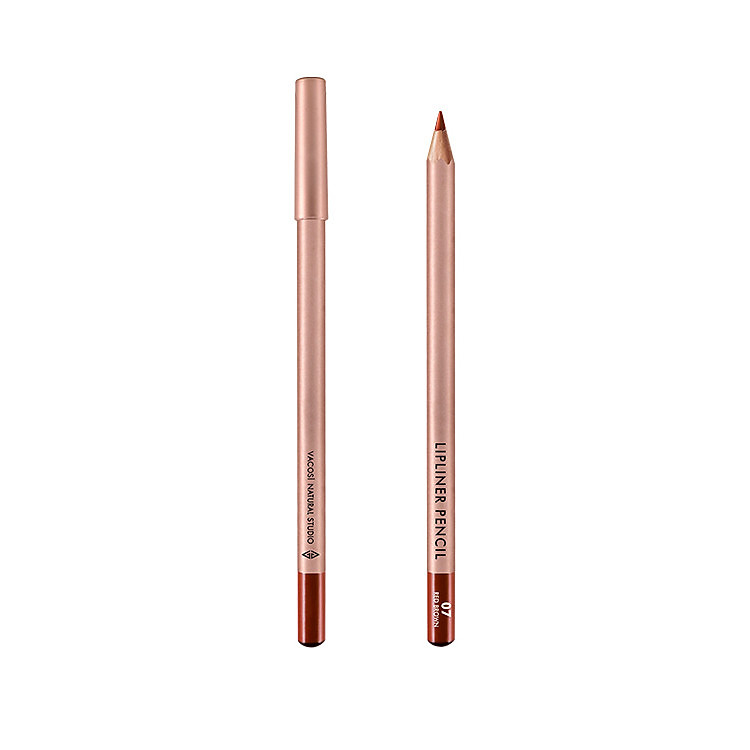 (BẢN MỚI) Chì Kẻ Viền Môi Vacosi Lipliner Pencil No.7 - Red Brown Đỏ Nâu