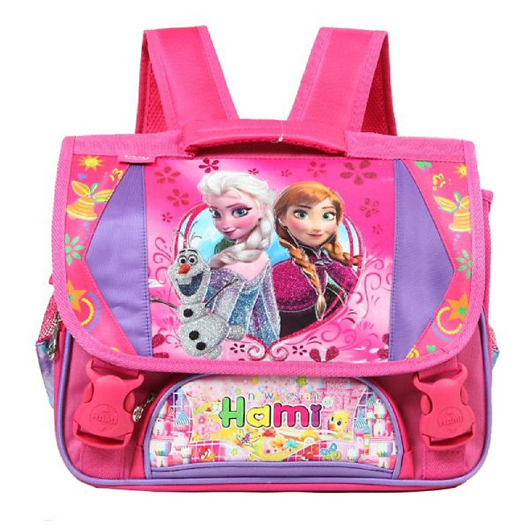 Cặp học sinh cấp 1 siêu nhẹ cho bé Hami 176 Công chúa Elsa, hình ảnh sinh động, đáng yêu, chất liệu chống thấm nước, hàng Việt Nam chất lượng cao