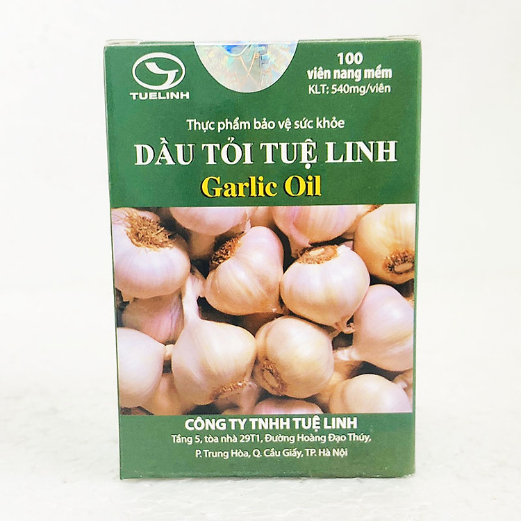 Thực phẩm bảo vệ sức khỏe: Dầu tỏi Tuệ Linh - 100 viên nang mềm