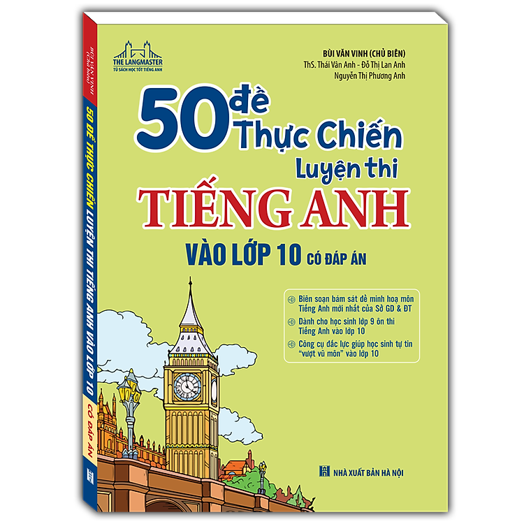 50 Đề Thực Chiến Luyện Thi Tiếng Anh Vào Lớp 10 (Có Đáp Án) - Ảnh 2
