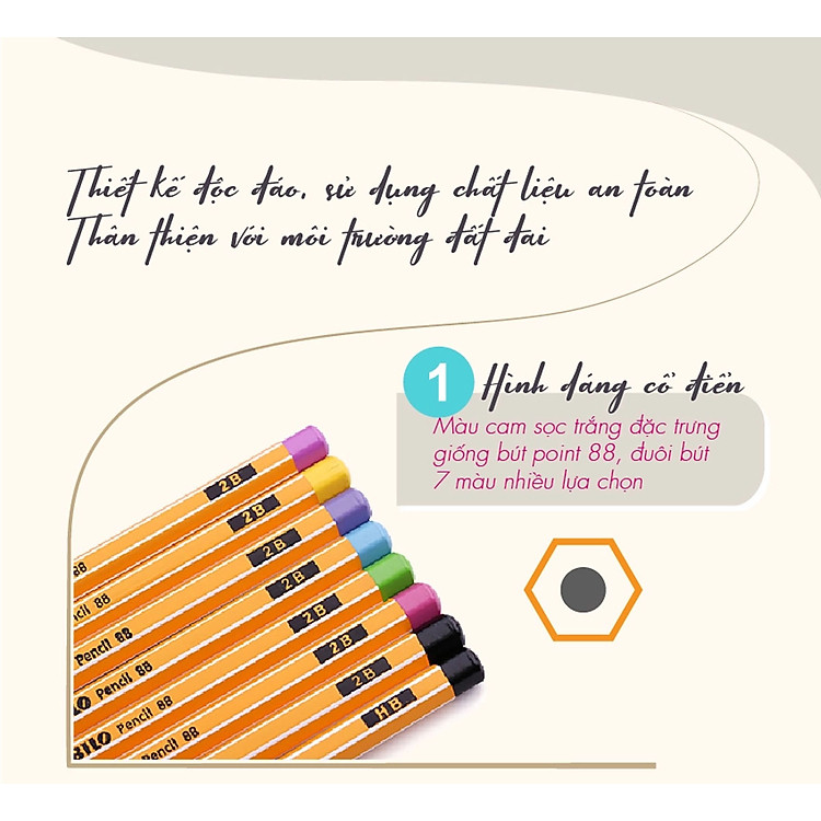 Bút Chì Gỗ STABILO 2B Thân Sọc Trắng - Ảnh 4