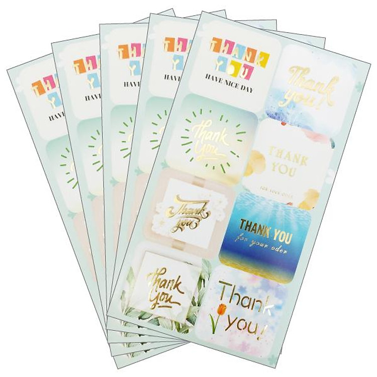 Sticker Cảm Ơn Ánh Kim – Teenage CTE-031 (5 tờ)