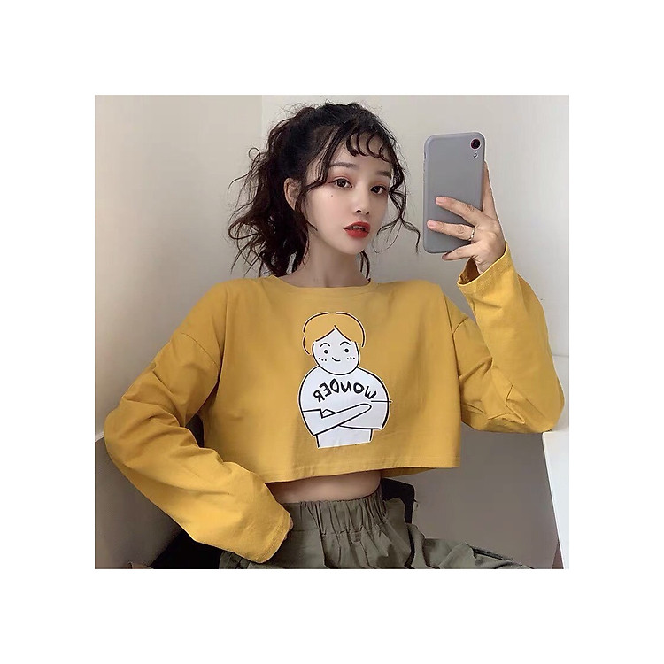 áo croptop tay dài cá tính hợp thời trang